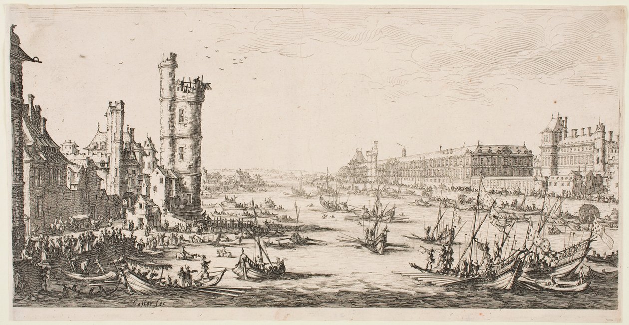 Le grandi vedute di Parigi: veduta del Louvre da Jacques Callot