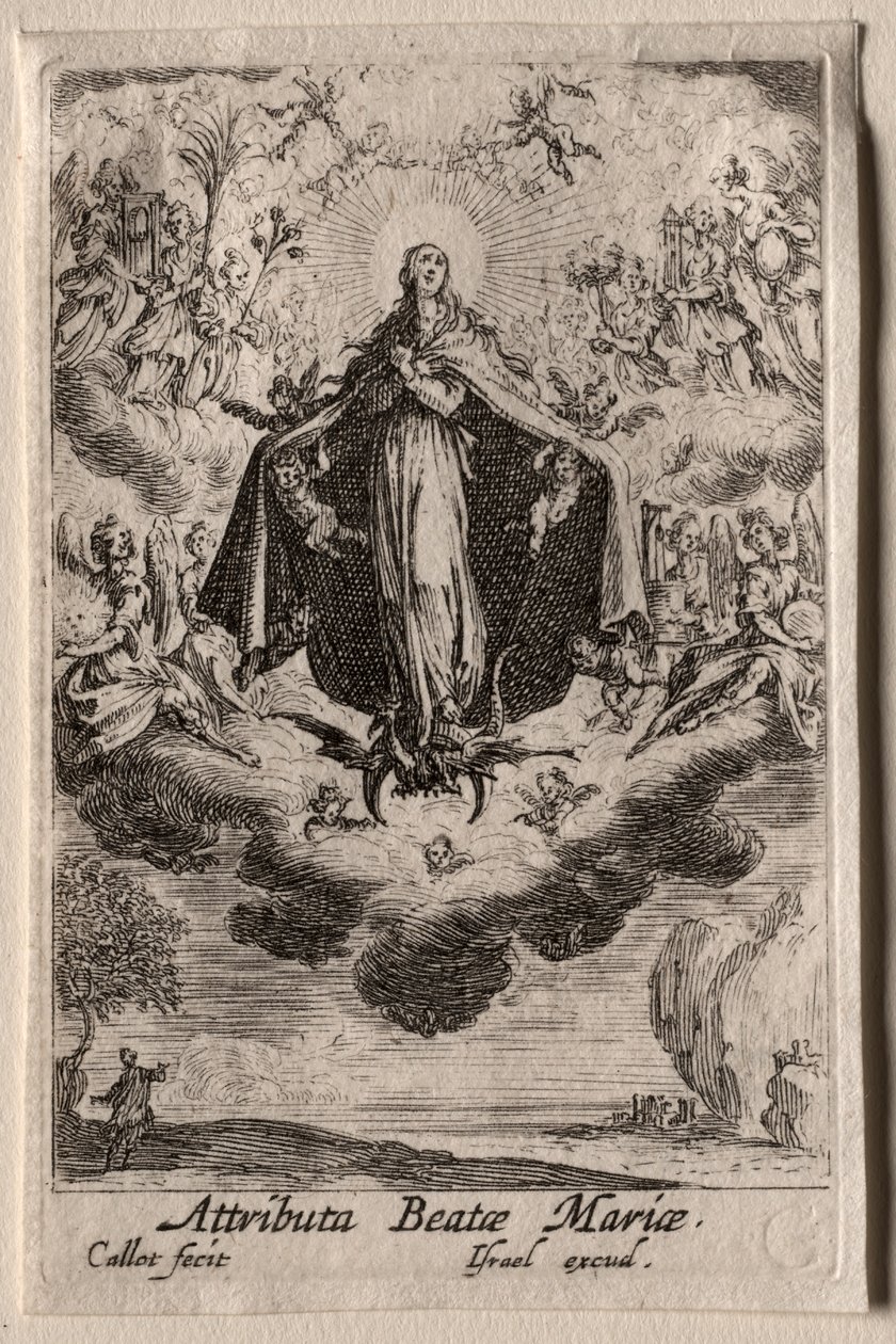 La vita della Vergine: Gli attributi della Vergine da Jacques Callot