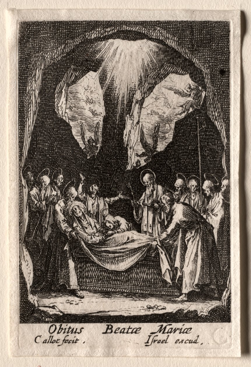 La vita della Vergine: La sepoltura della Vergine da Jacques Callot