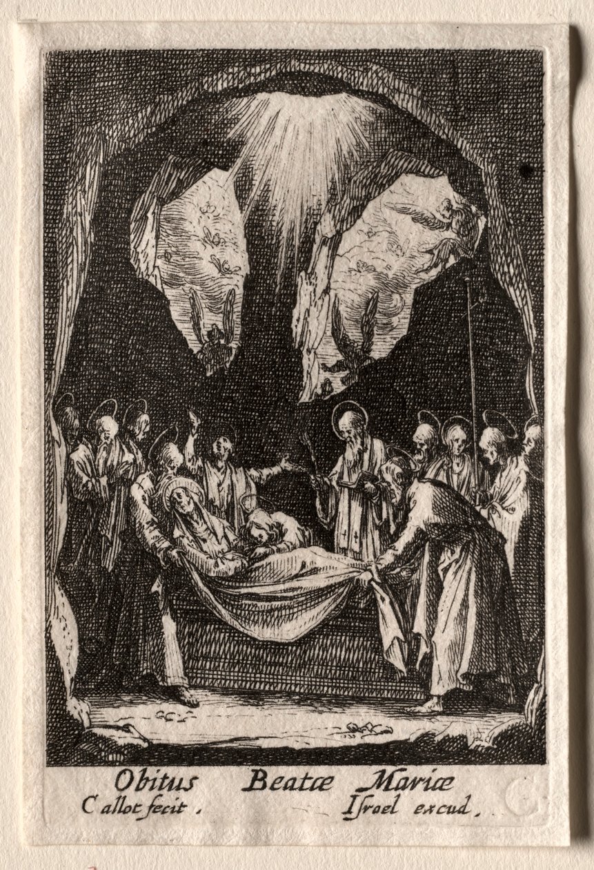 La vita della Vergine: La sepoltura della Vergine da Jacques Callot