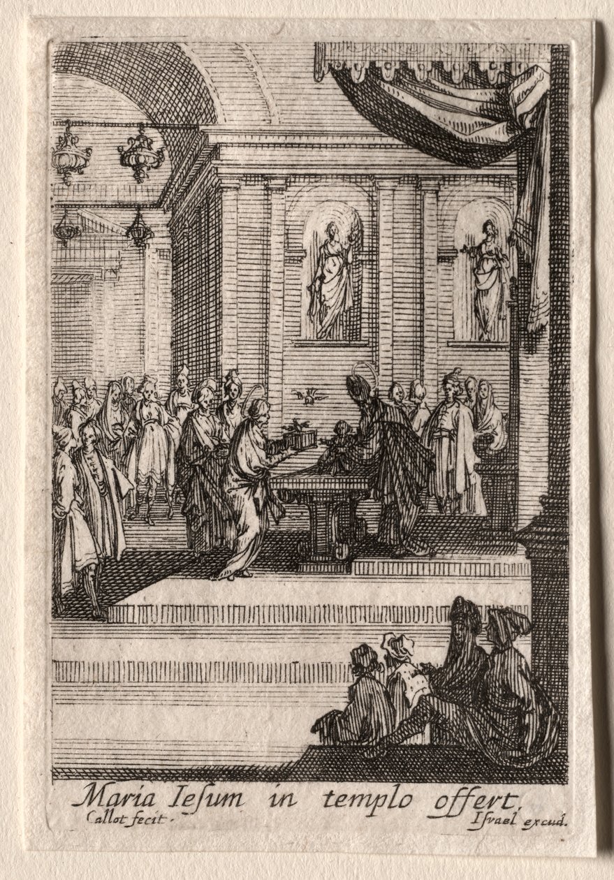 La vita della Vergine: La presentazione di Cristo al Tempio da Jacques Callot