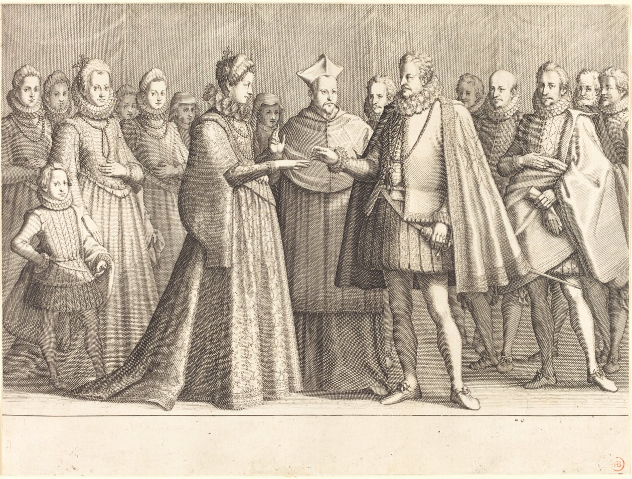 Il matrimonio di Ferdinando e Cristina di Lorena da Jacques Callot