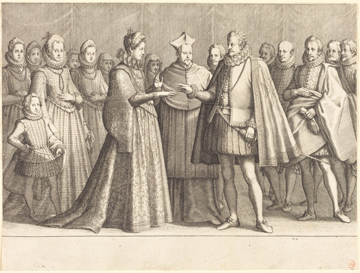 Il matrimonio di Ferdinando e Cristina di Lorena da Jacques Callot