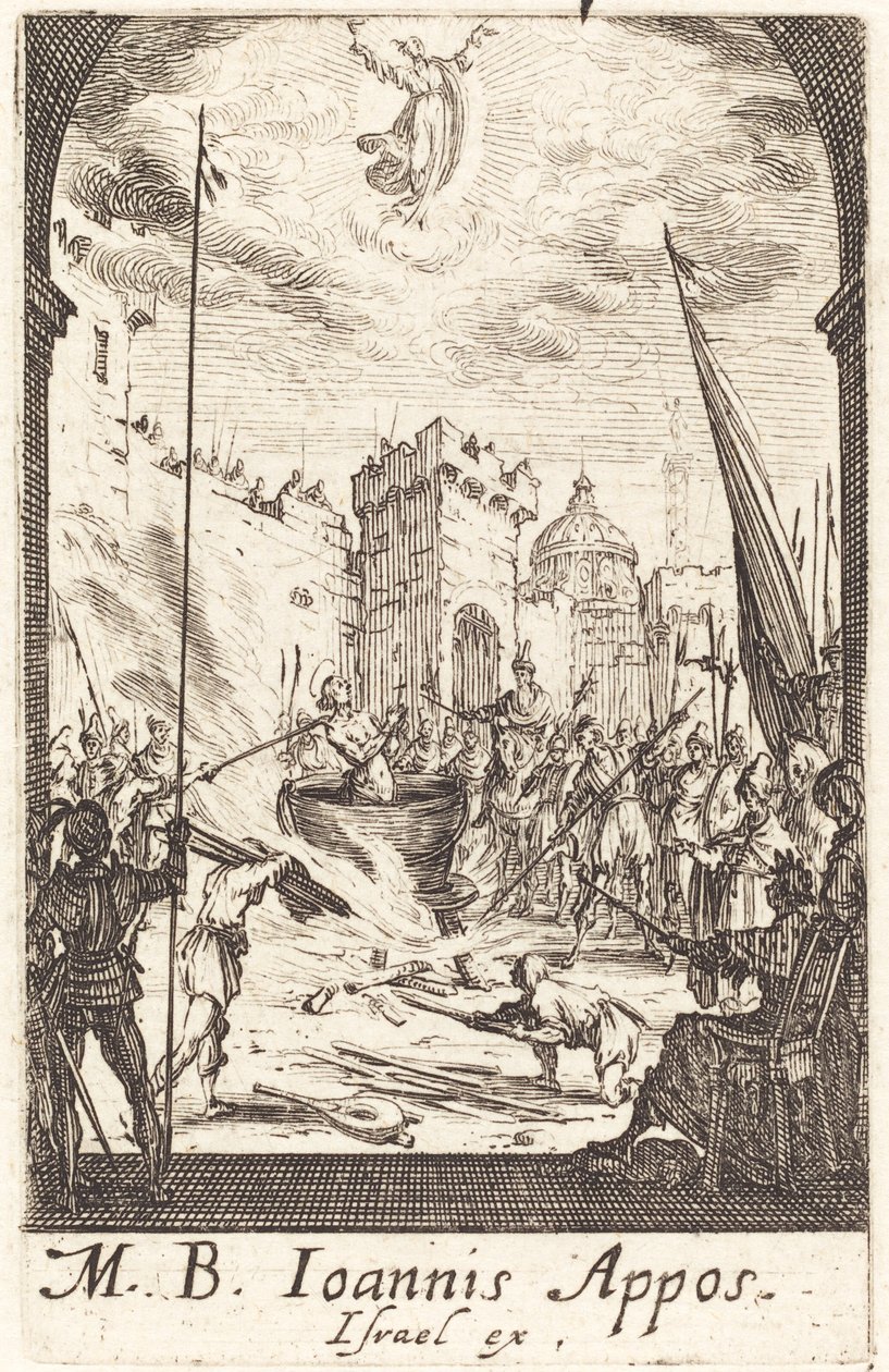 Il martirio di San Giovanni Evangelista da Jacques Callot