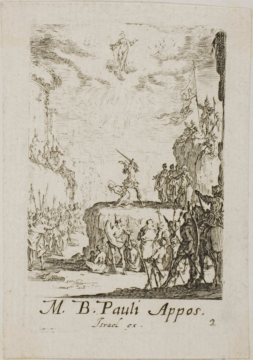 Il martirio di san Paolo, seconda tavola da I martiri degli apostoli da Jacques Callot