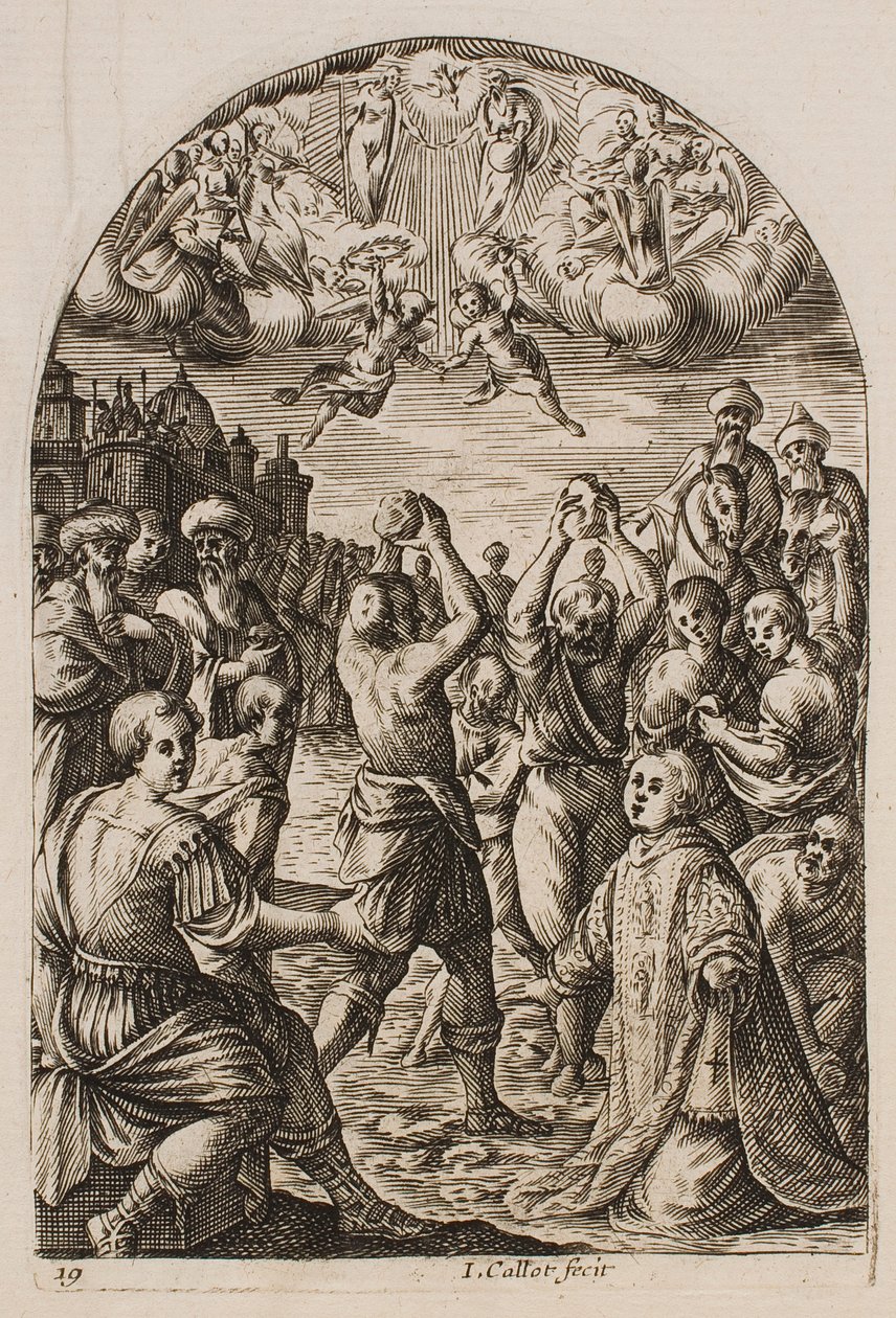 Il martirio di santo Stefano, dalla serie «Immagini di Roma» da Jacques Callot