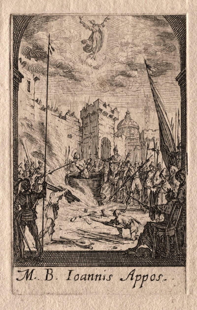 Il martirio degli apostoli: San Giovanni Evangelista da Jacques Callot