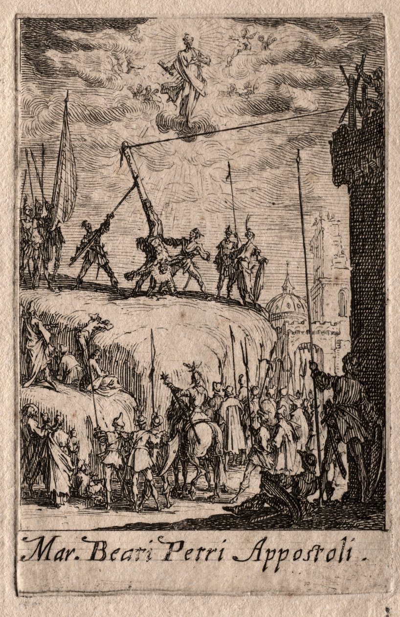 Il martirio degli apostoli: San Pietro da Jacques Callot