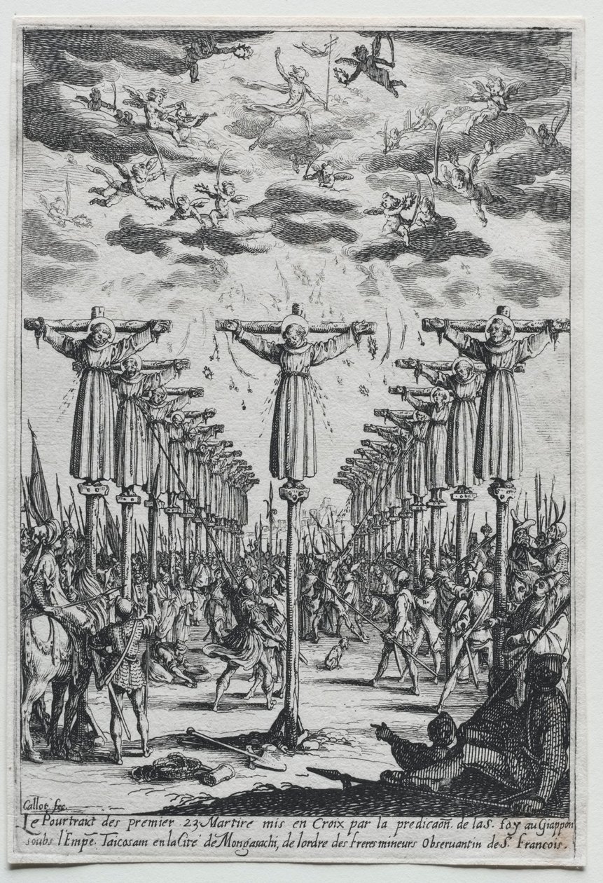 I Martiri del Giappone, 1600 da Jacques Callot