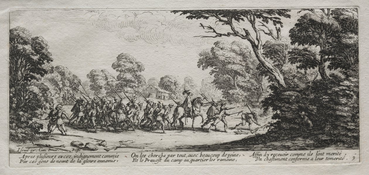 Le miserie della guerra: arresto di malfattori da Jacques Callot