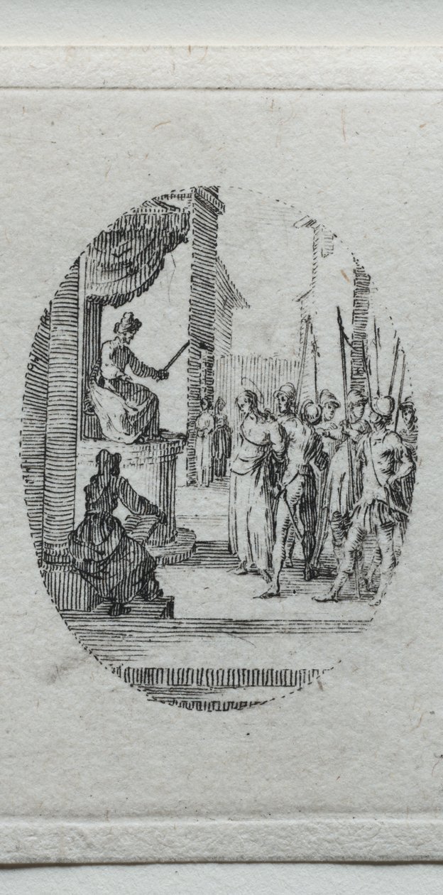 I Misteri della Passione: Cristo davanti a Pilato da Jacques Callot