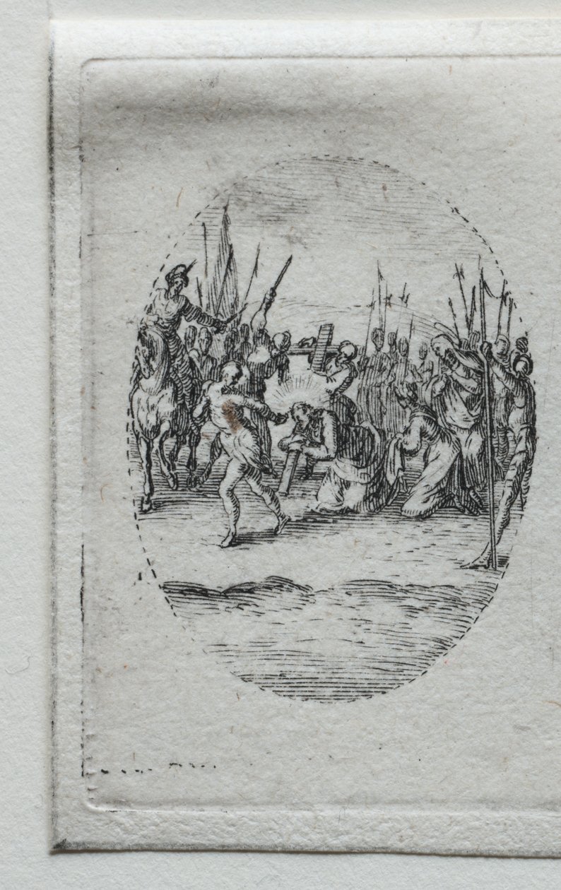 I Misteri della Passione: Il trasporto della croce da Jacques Callot