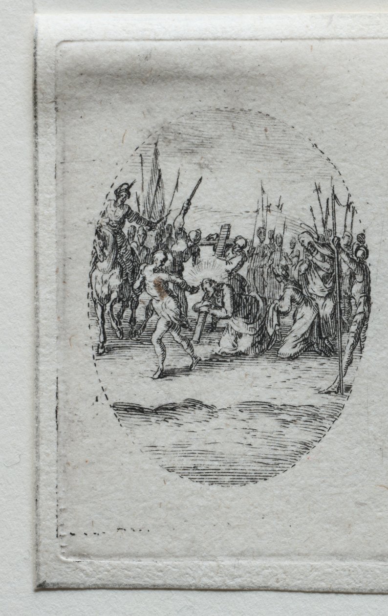 I misteri della Passione: Il trasporto della croce da Jacques Callot