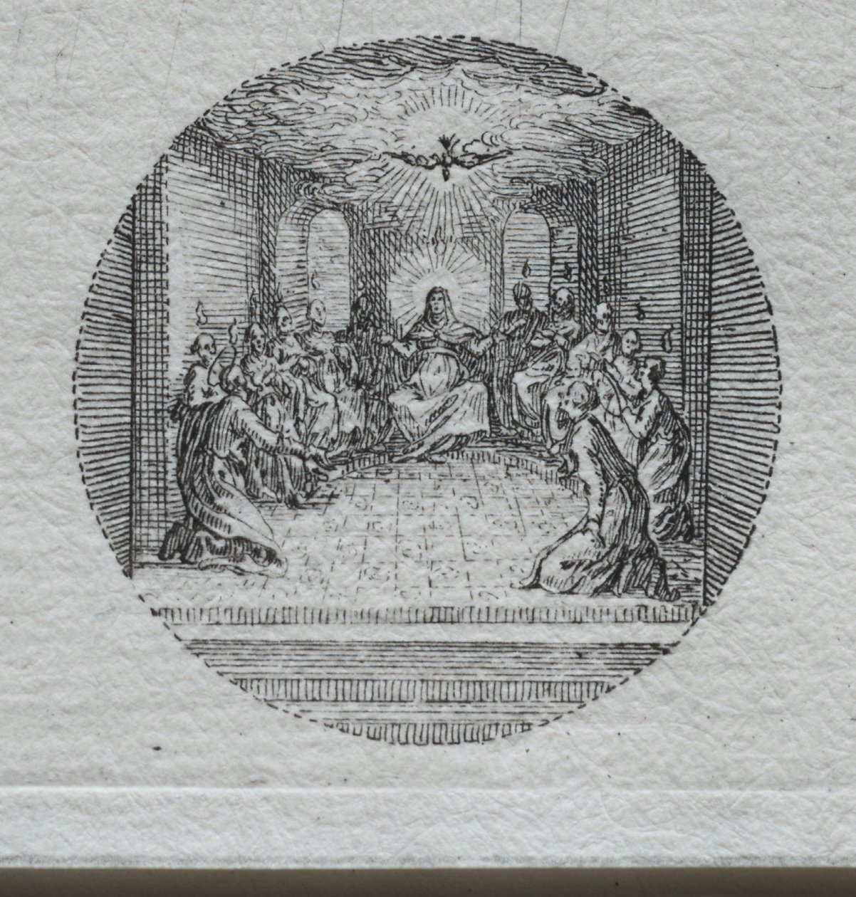 I misteri della Passione: La discesa dello Spirito Santo da Jacques Callot