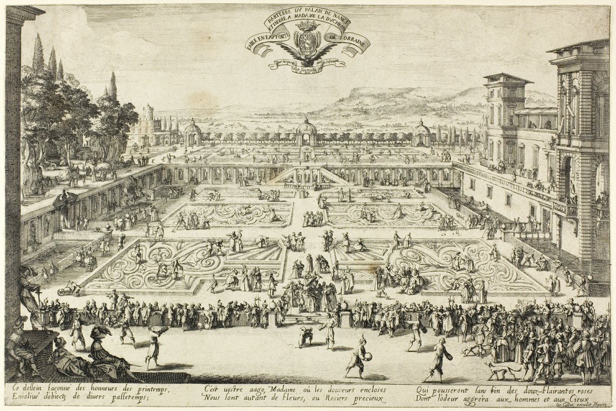 I giardini del palazzo a Nancy da Jacques Callot