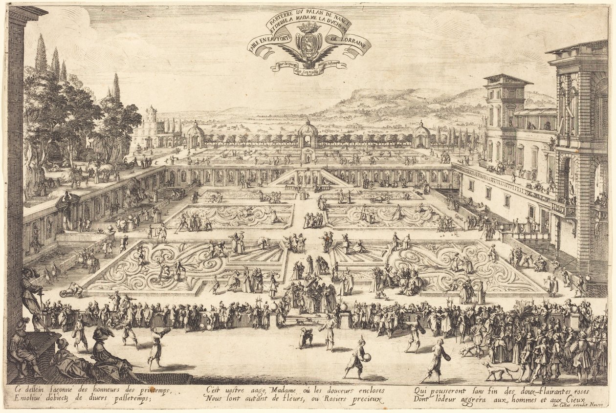 I giardini del palazzo di Nancy da Jacques Callot