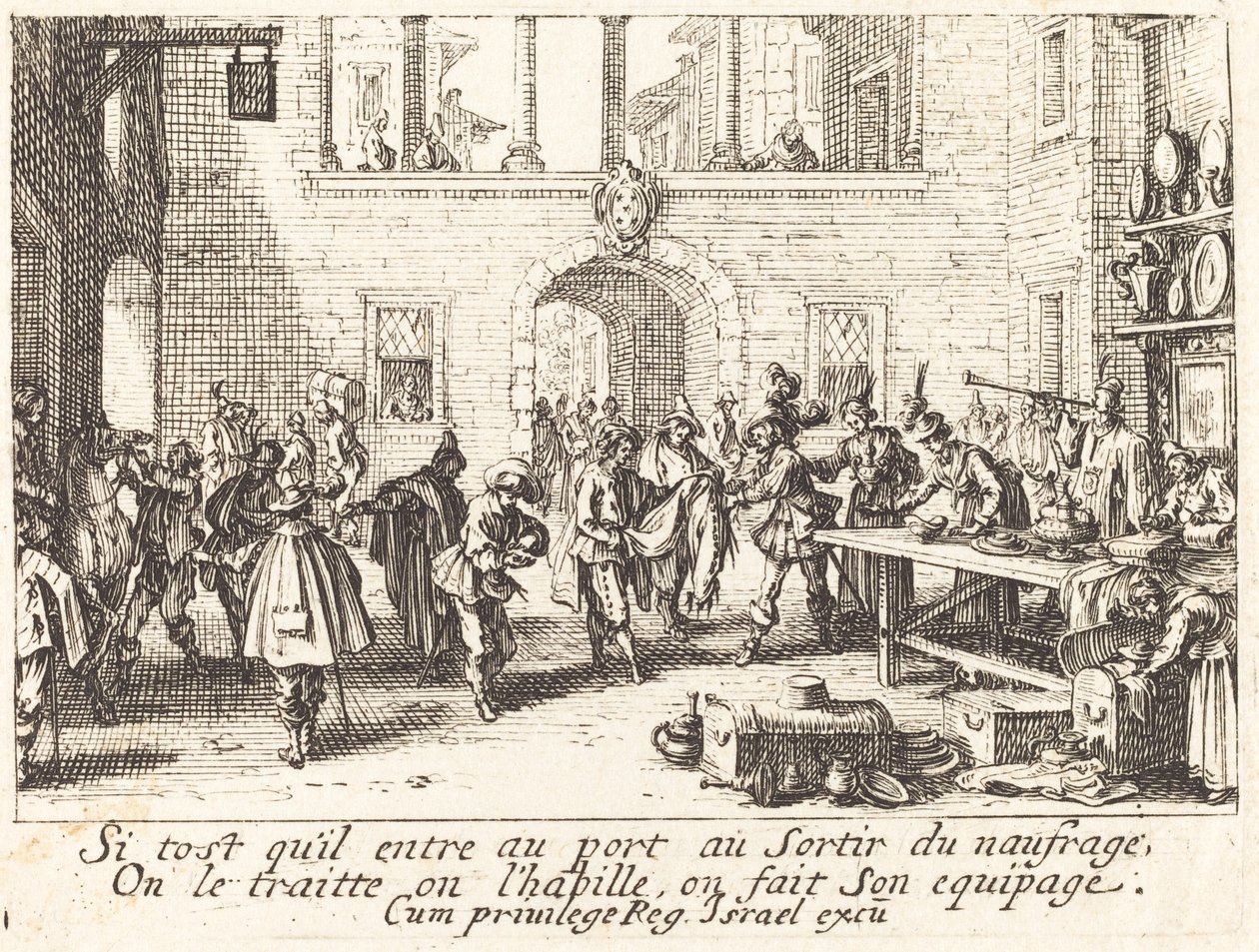 I genitori donano regali da Jacques Callot