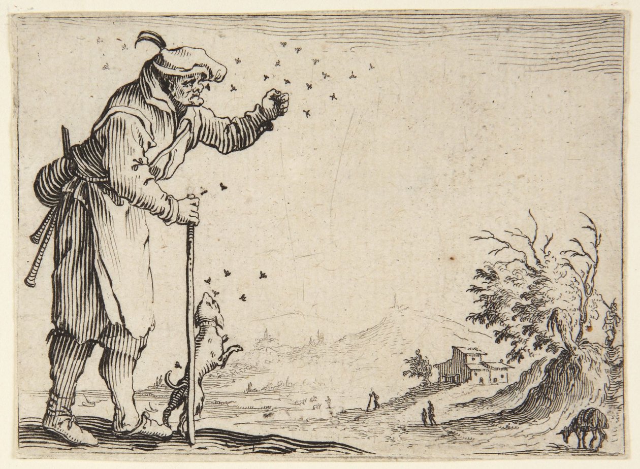Il contadino assalito dalle api da Jacques Callot