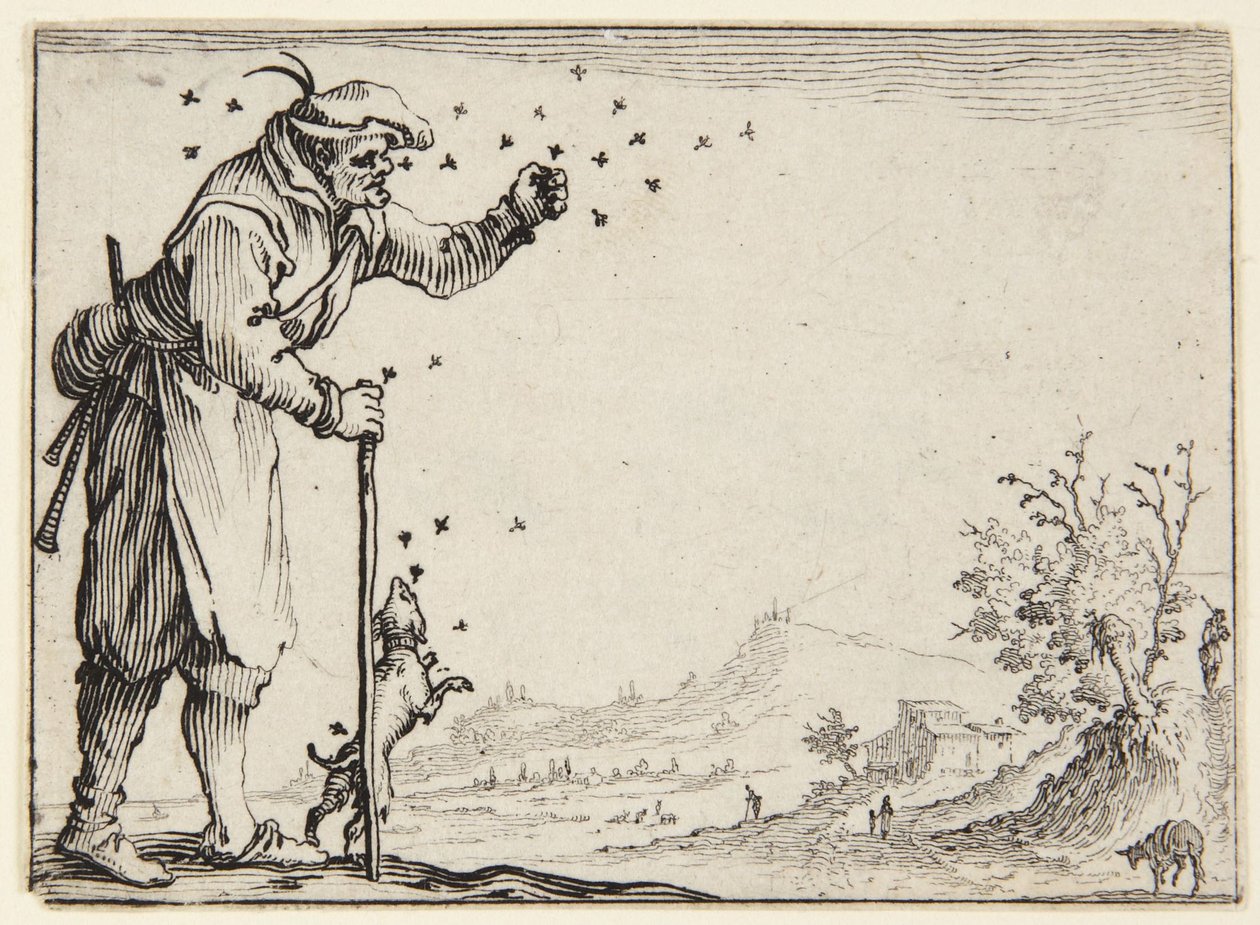 Il contadino assalito dalle api da Jacques Callot