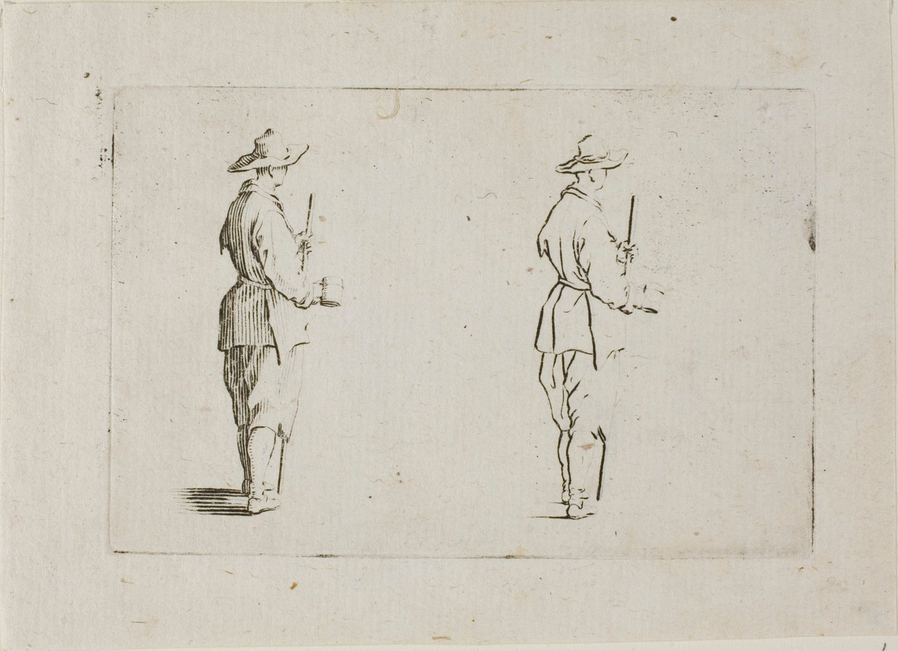 Il contadino con un calice, da I Capricci da Jacques Callot