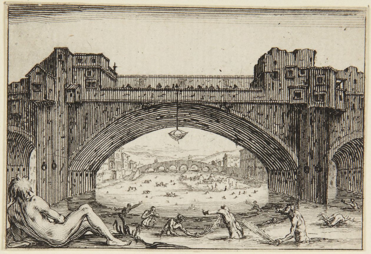 The Ponte-Vecchio, Florence da Jacques Callot