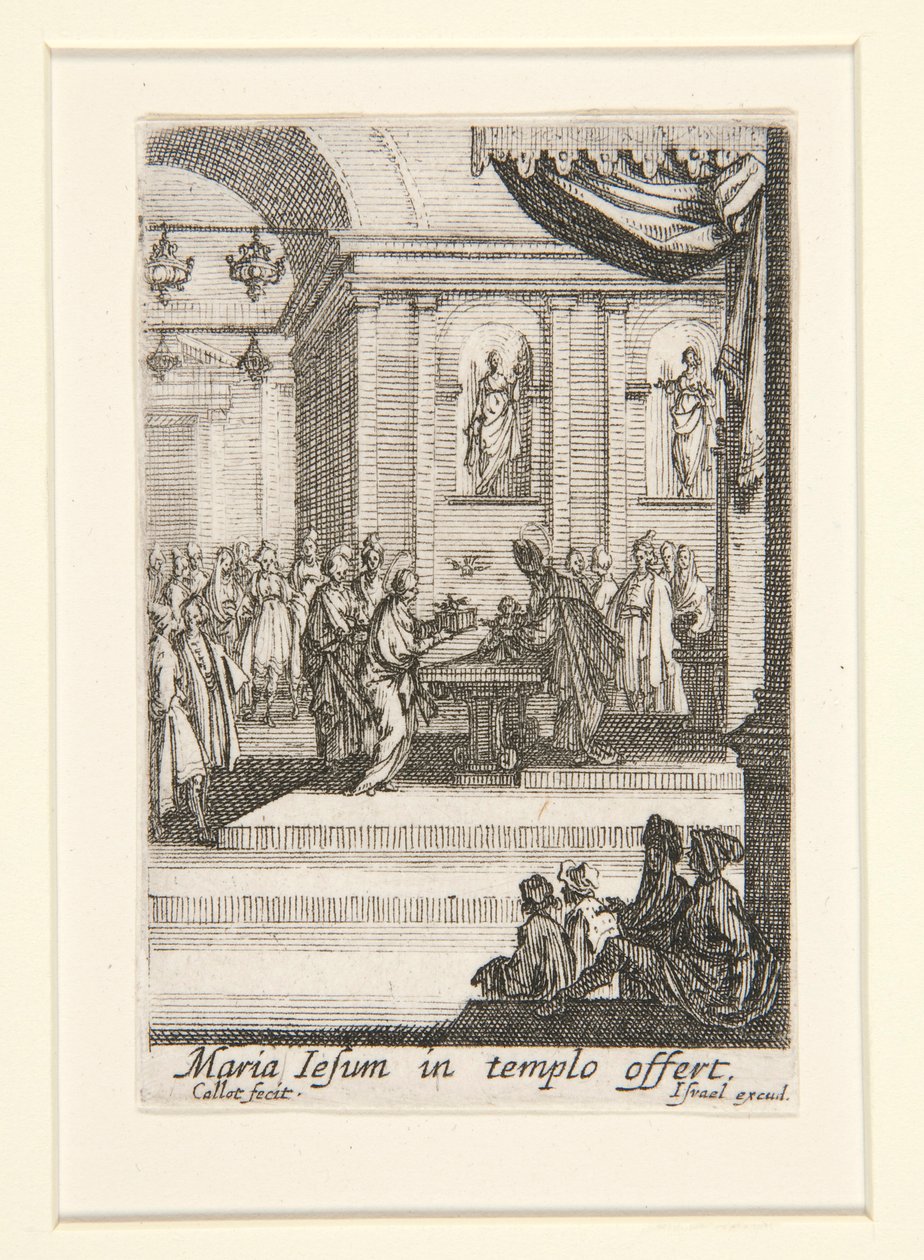 La Presentazione di Cristo, n. 10 della Vita della Vergine da Jacques Callot