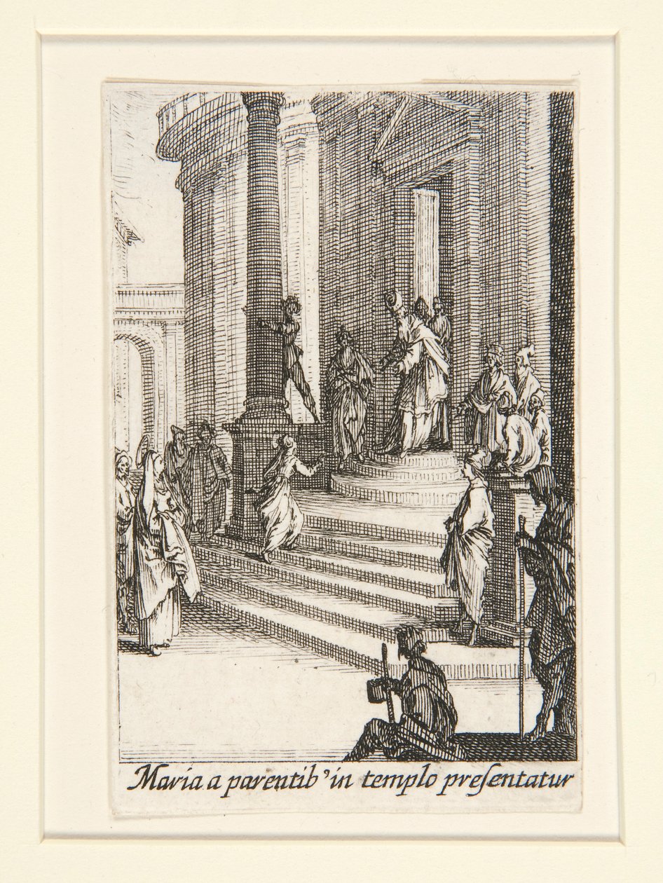 La presentazione della Vergine, n.3 da La vita della Vergine da Jacques Callot