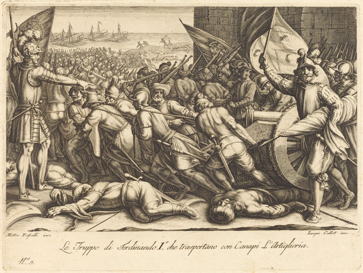 Il Reimbarco delle Truppe da Jacques Callot