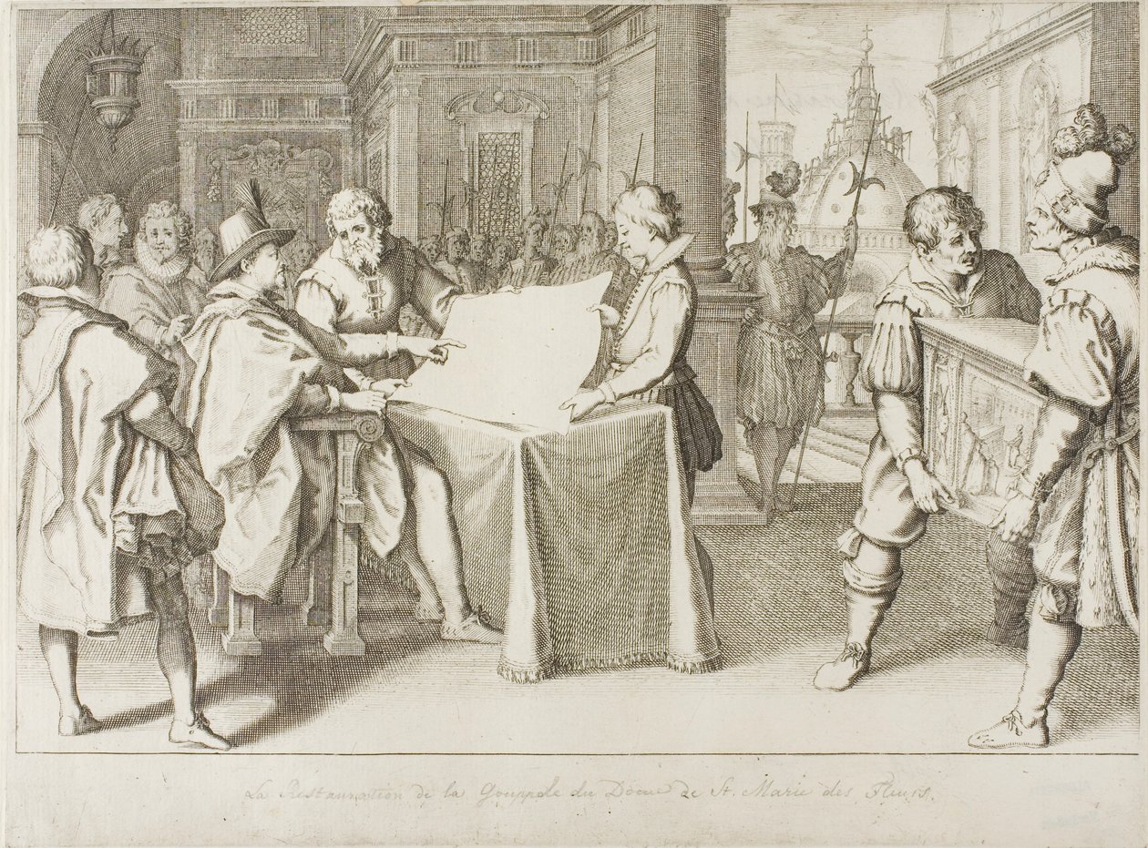 Il restauro della cupola di Firenze da Jacques Callot