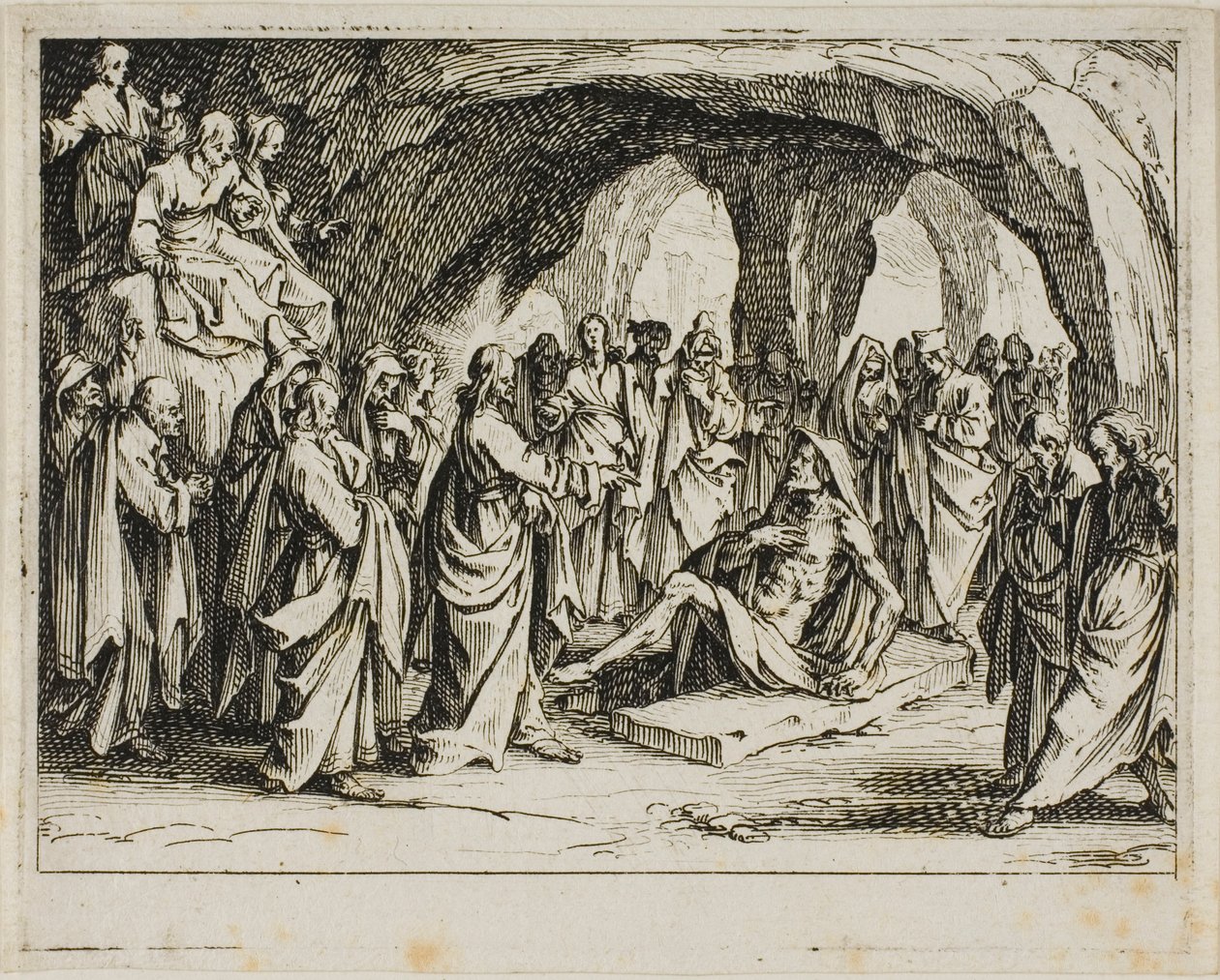 La resurrezione di Lazzaro, dal Nuovo Testamento da Jacques Callot