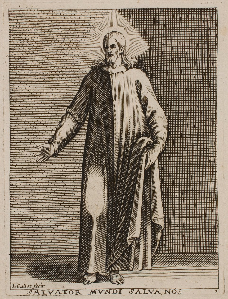 Il Salvatore del mondo, dalla serie “Immagini di Roma” da Jacques Callot