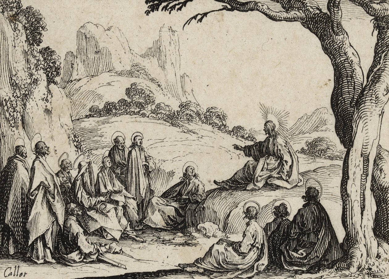 Il sermone sul monte, 1635 da Jacques Callot