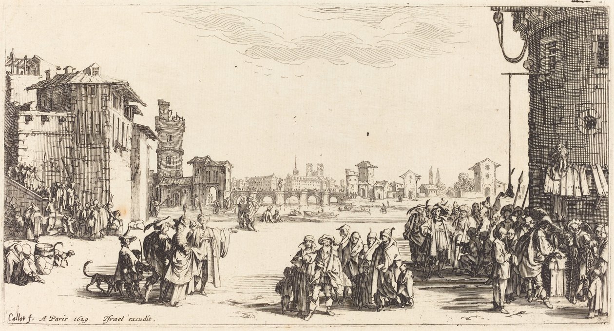 Il mercato degli schiavi da Jacques Callot
