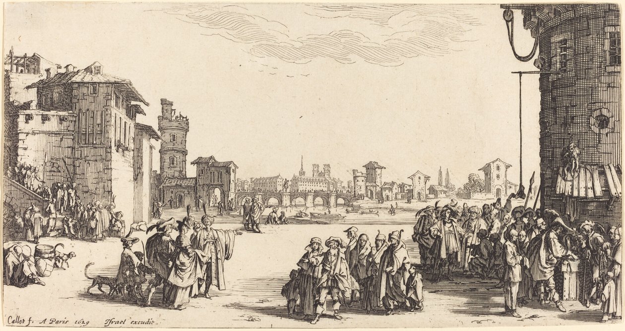 Il mercato degli schiavi da Jacques Callot
