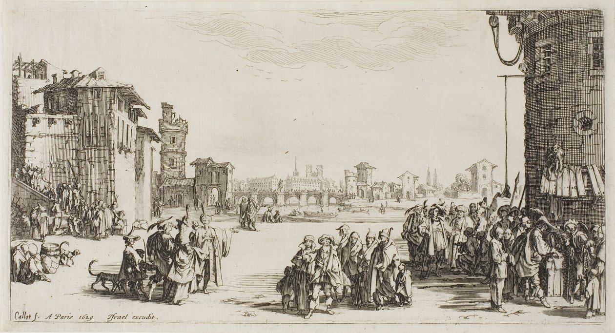 Il mercato degli schiavi da Jacques Callot