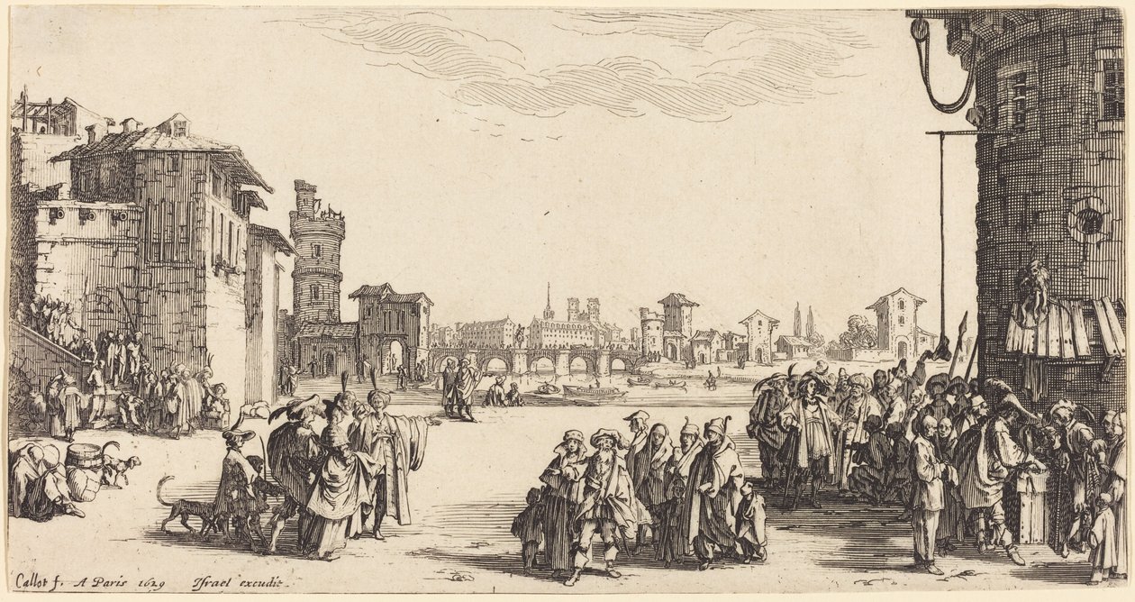 Il mercato degli schiavi da Jacques Callot