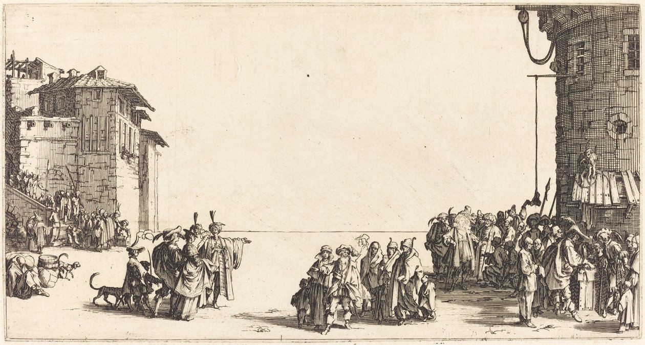 Il mercato degli schiavi, 1620 da Jacques Callot
