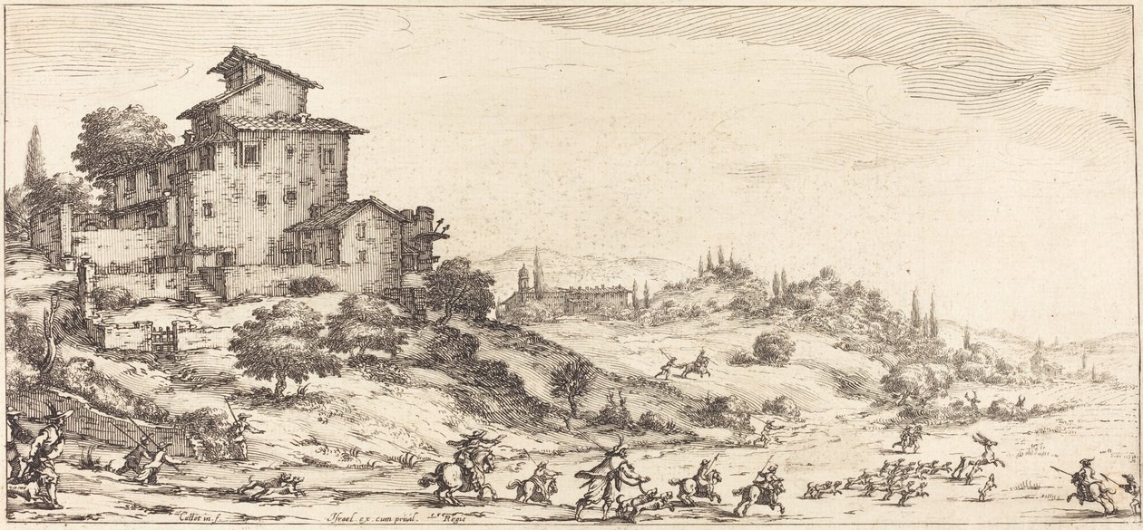 La Caccia al Cervo da Jacques Callot