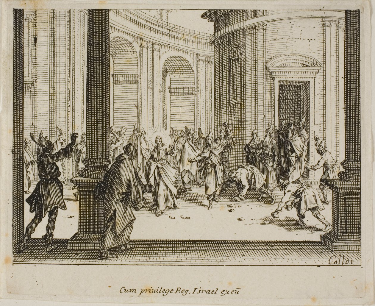 La lapidazione di Gesù, dal Nuovo Testamento da Jacques Callot