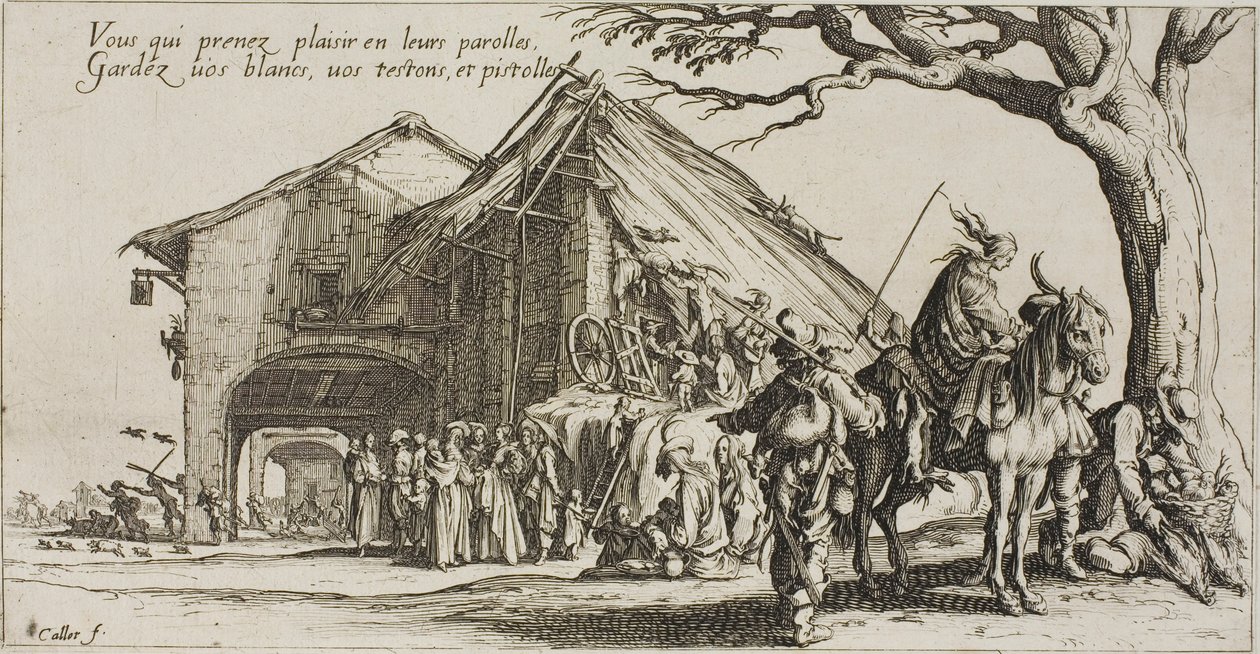Il luogo di sosta, da The Bohemians da Jacques Callot