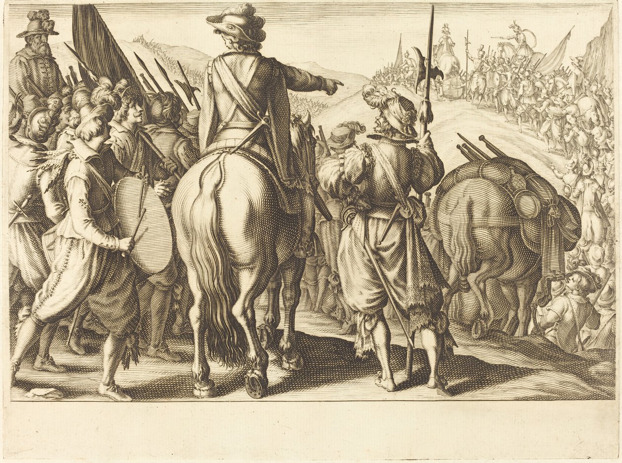 Le truppe in marcia da Jacques Callot