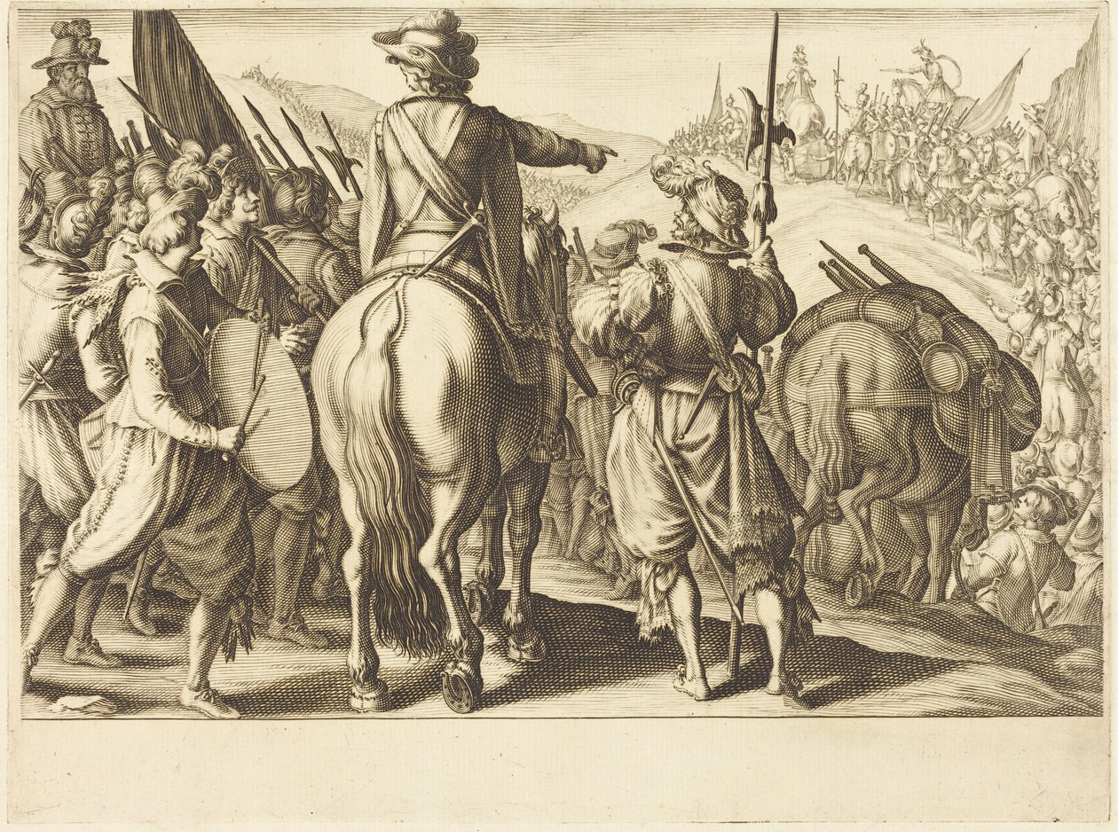 Le truppe in marcia da Jacques Callot