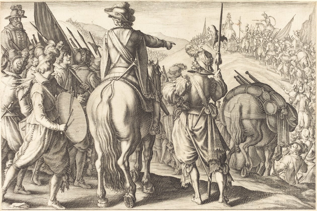 Le truppe in marcia da Jacques Callot