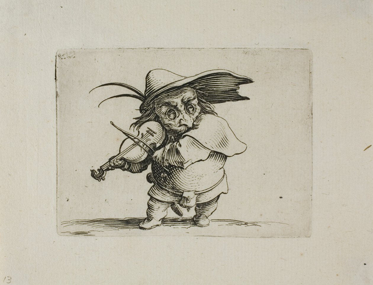 Il Violinista, da Varie Figure Gobbi da Jacques Callot