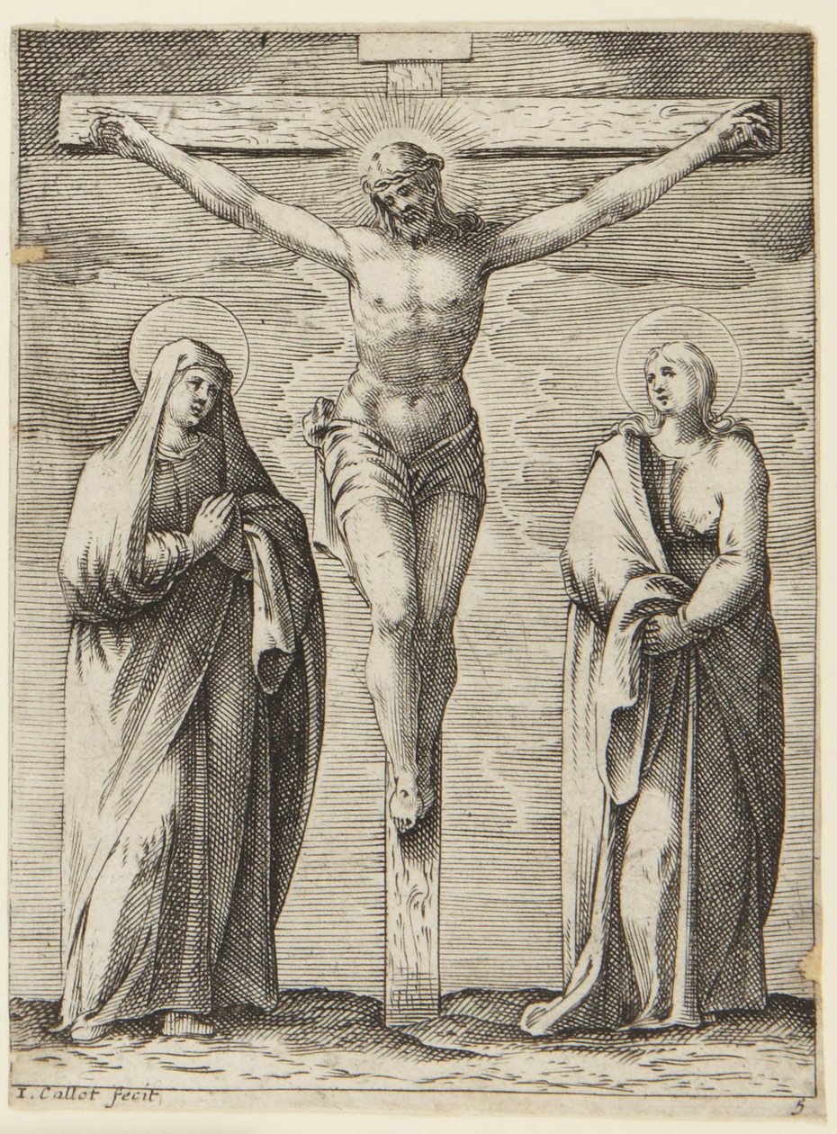 La Vergine e San Giovanni ai piedi della Croce da Jacques Callot