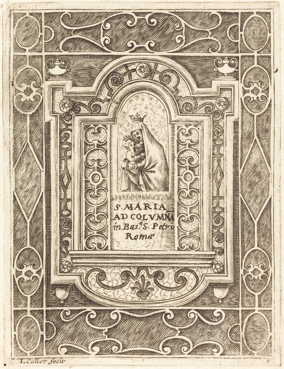 La Vergine alla colonna (La Vierge à la colonne) da Jacques Callot