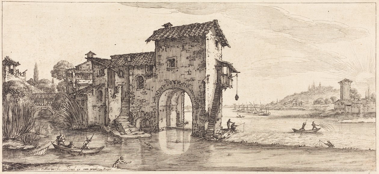 Il mulino ad acqua da Jacques Callot