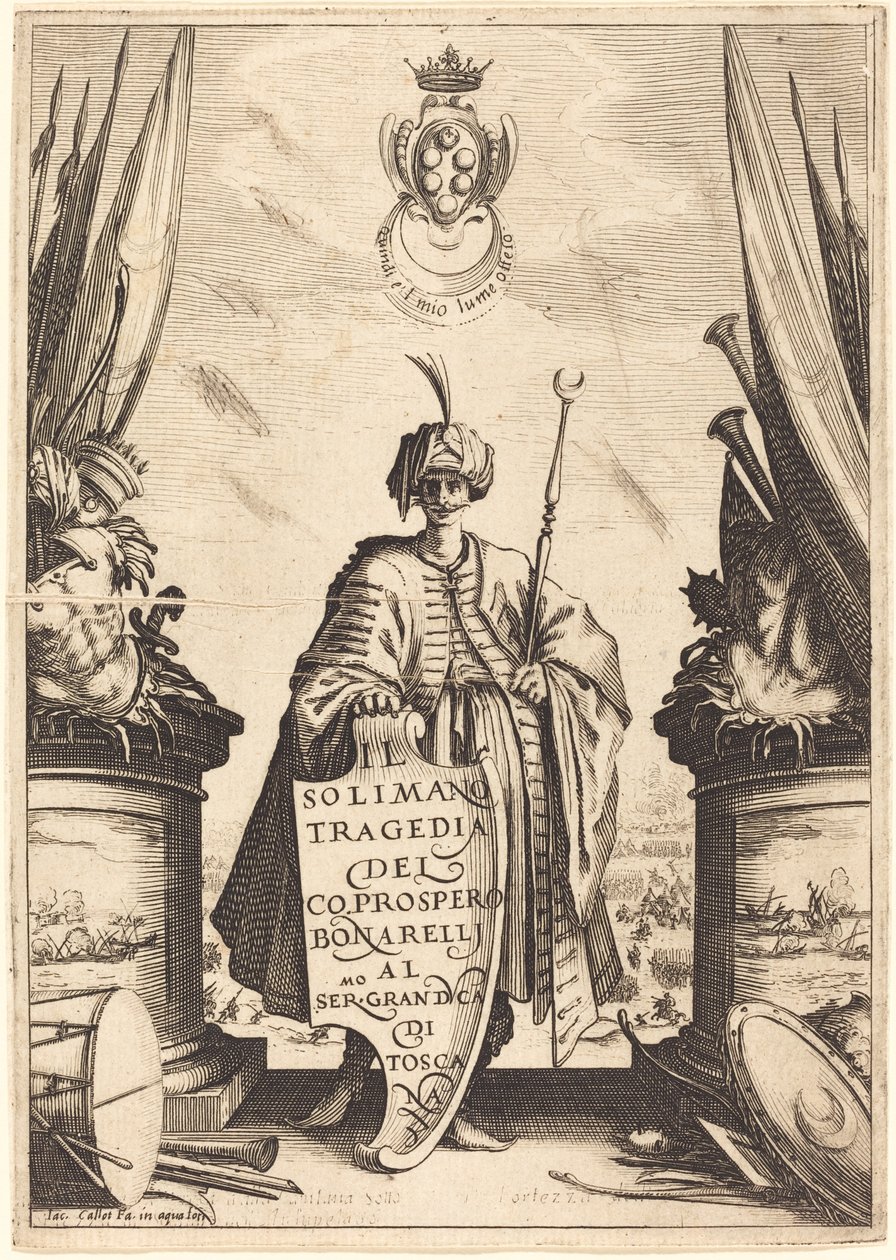 Pagina del Titolo per "Il Solimano" da Jacques Callot