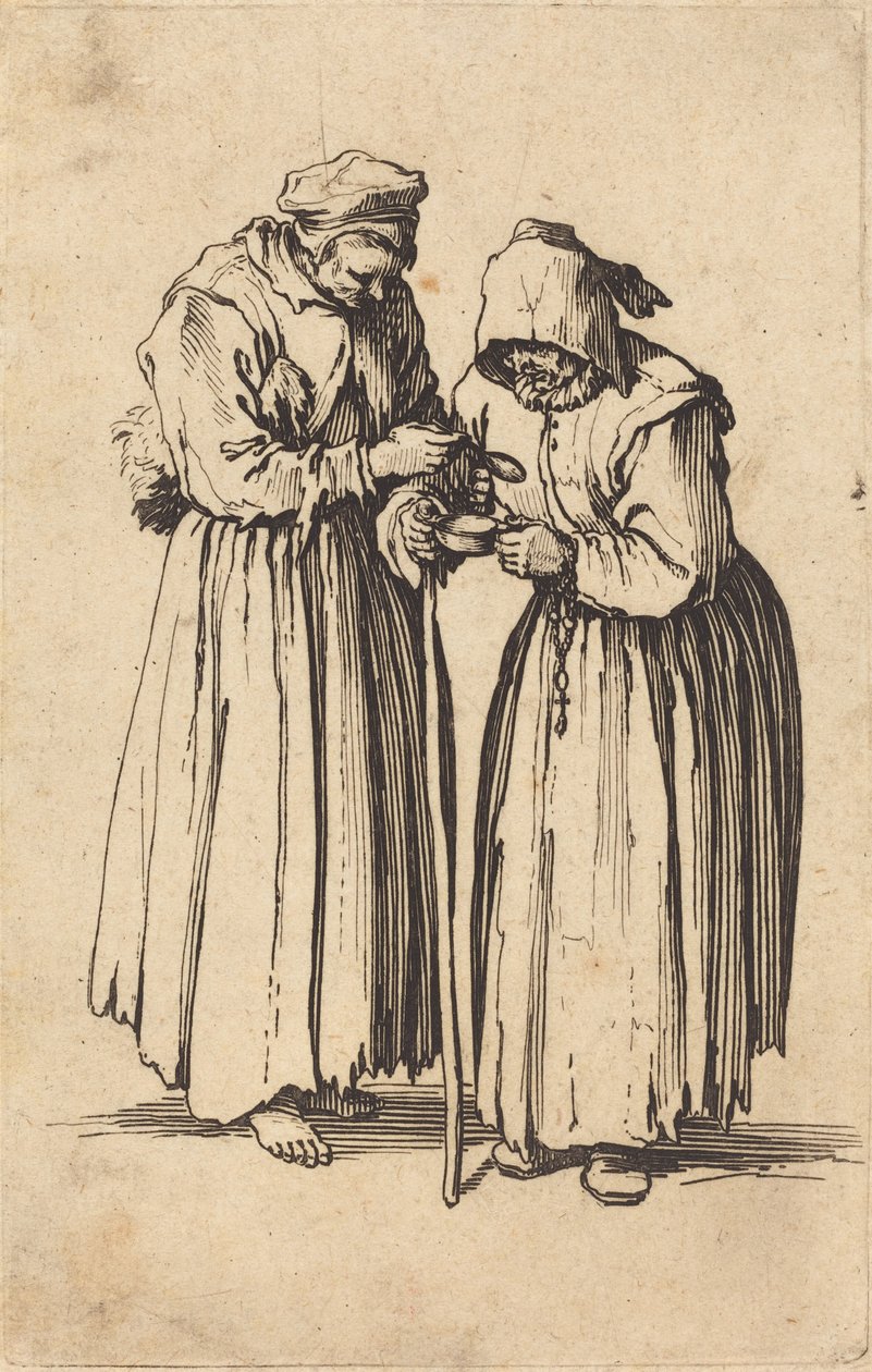 Due donne mendicanti da Jacques Callot