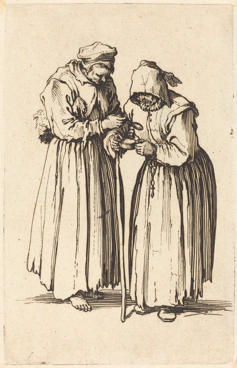 Due donne mendicanti da Jacques Callot